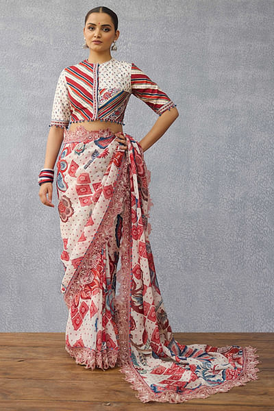Multicolour floral printed blouse