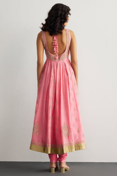 Ri Ritu Kumar Pink embroidered anarkali set RIRJUL25D132070