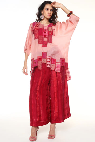 Capisvirleo Raspberry habutai silk pants CAPIJUL26D149947