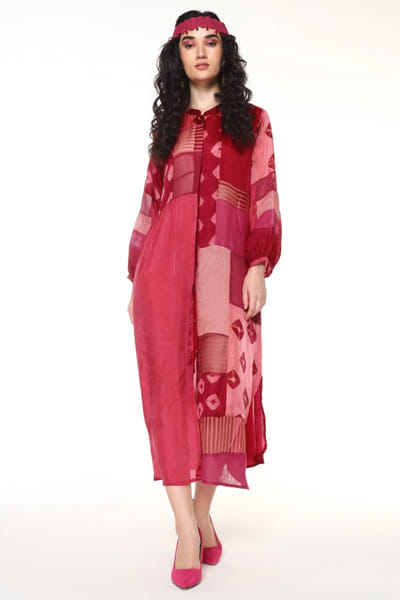 Capisvirleo Ruby patchwork midi dress CAPIJUL26D149957