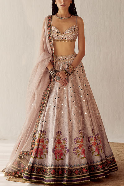 Floral print lehenga set