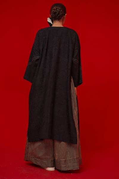 Stoïque Black and grey appliqué tunic STOÏMAY26D144720