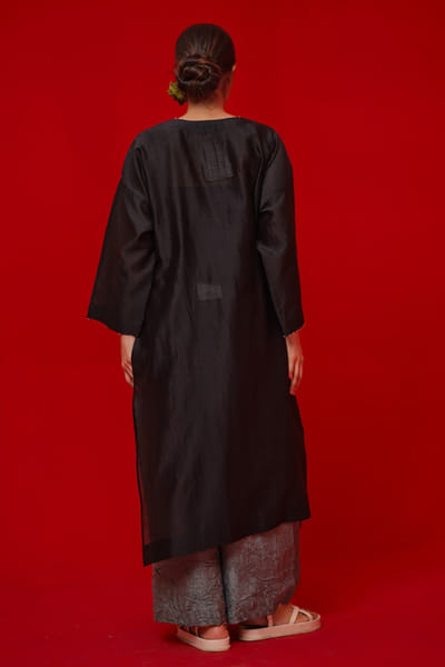 Stoïque Black and green bead appliqué tunic STOÏMAY26D144698
