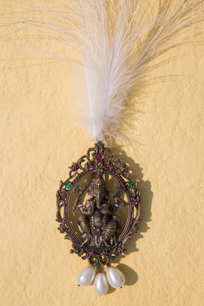 Antique gold ganesha kalangi