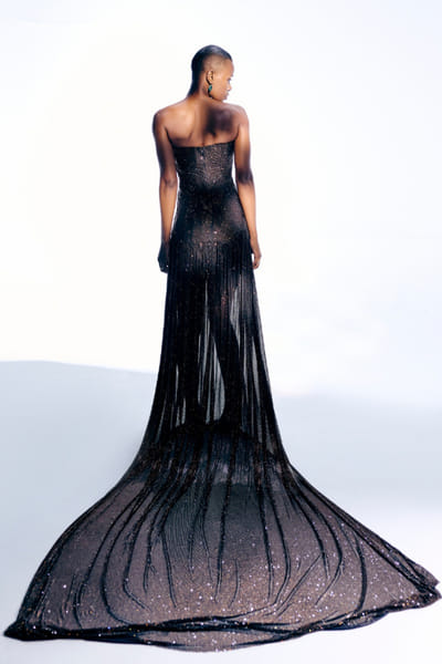 Itrh Brown crystal ruched corset gown ITRMAR26D140519