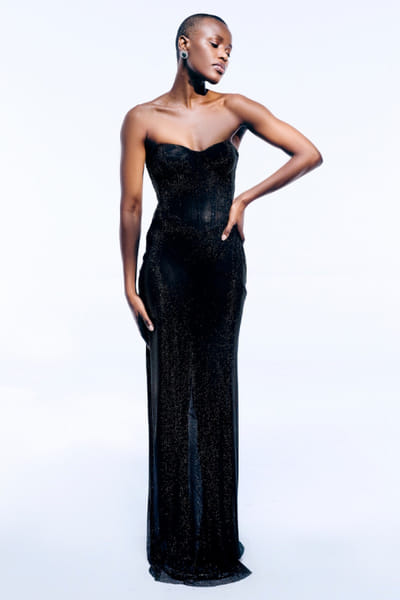 Itrh Black crystal corset gown ITRMAR26D140521