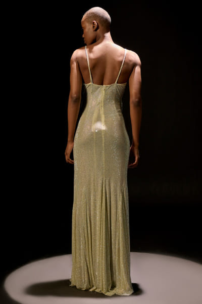 Itrh Mint green strappy knot gown ITRMAR26D140528