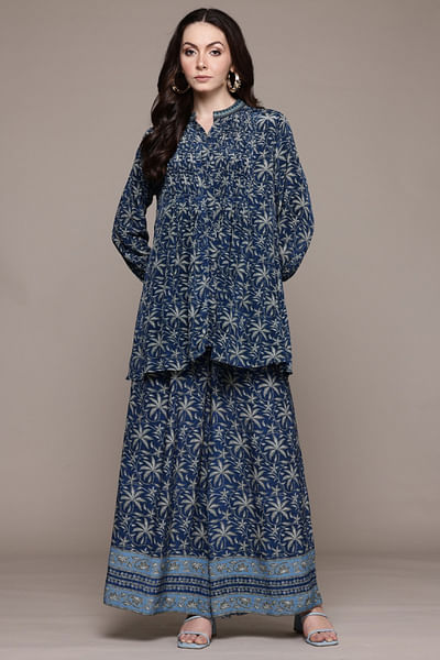 Blue printed co-ords