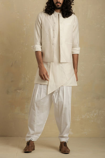 White Nehru jacket