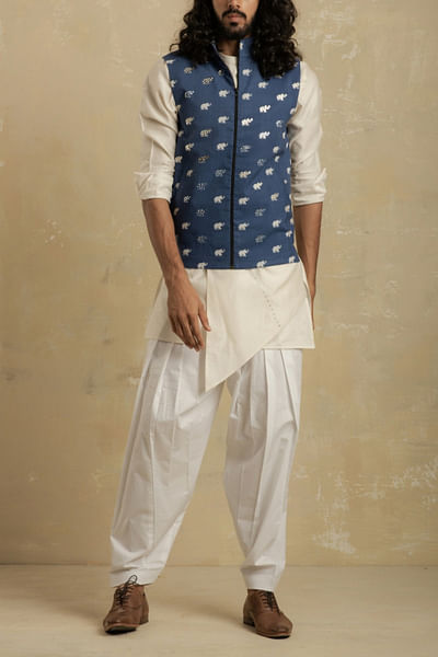 Block printed Nehru jacket