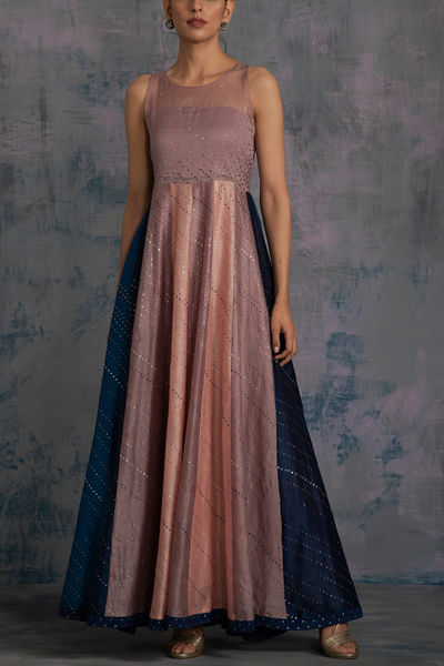 Multicoloured anarkali set