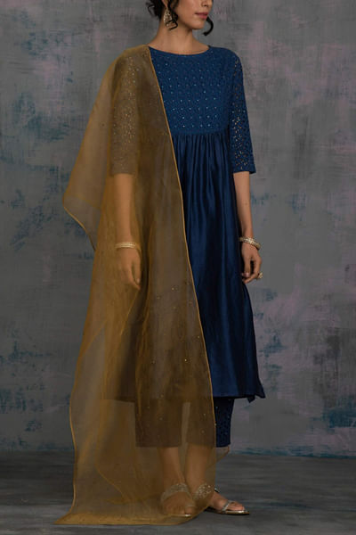 Midnight blue kurta set