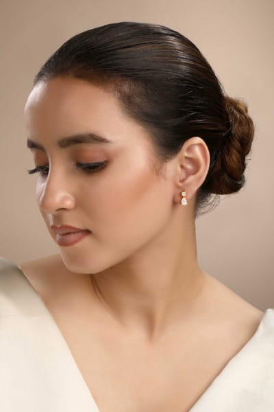 Gold cubic zirconia earrings