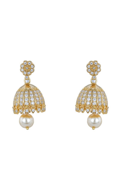 Sica Jewellery Silver zircon jhumka earrings SICNOV25D337260
