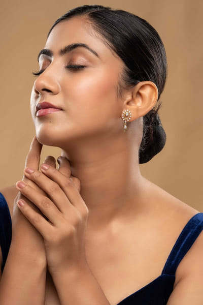 Silver drop earrings