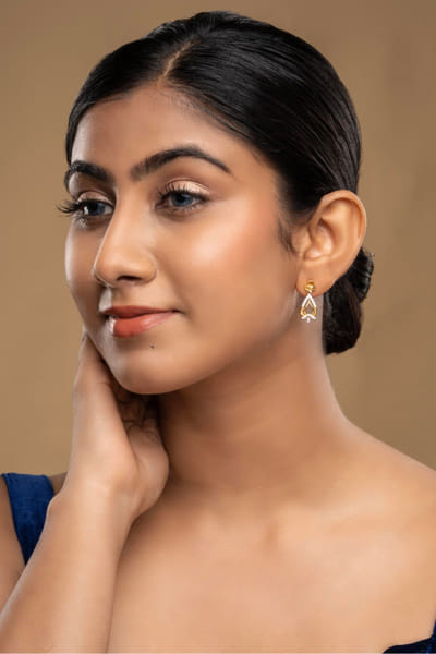 Silver mini chandelier earrings