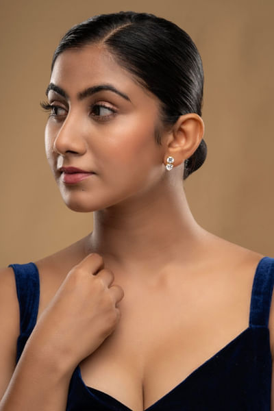 Silver gold-plated earrings