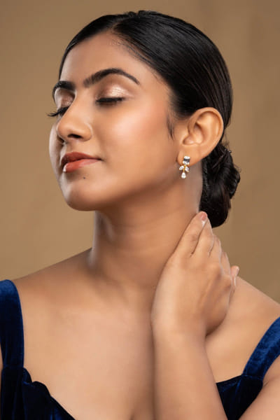 Zirconia silver earrings