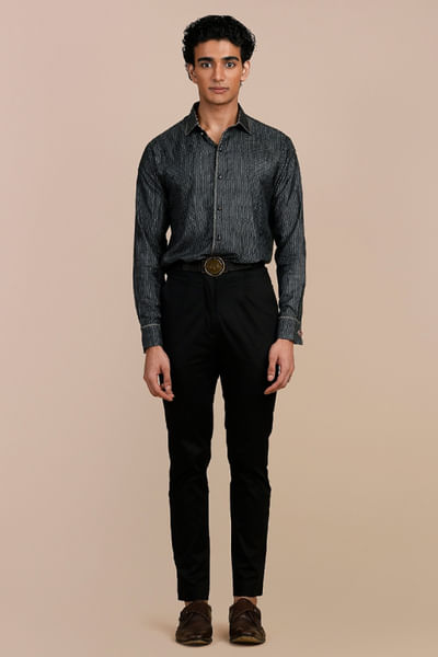 Black chevron printed shirt