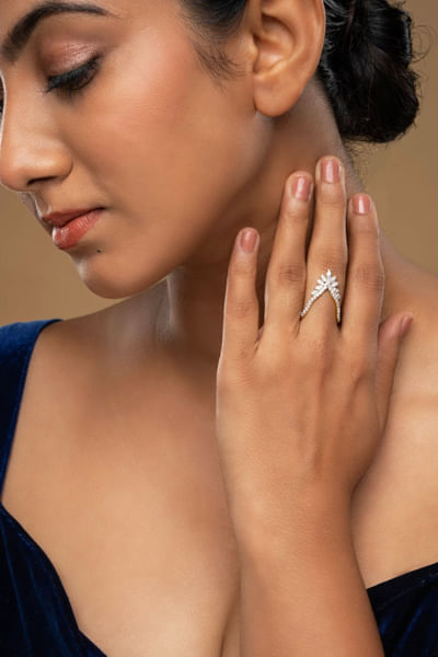 Gold-plated silver ring