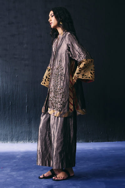 Bo tree Copper crystal embroidered jacket set BOTRJUL26D149062