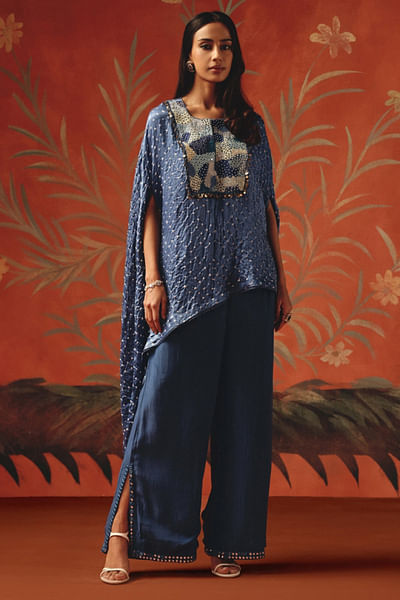 Twilight embellished hand tied cape tunic