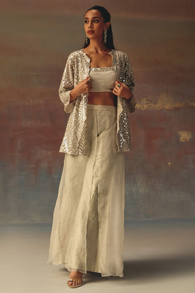 Silver embellished bandeau
