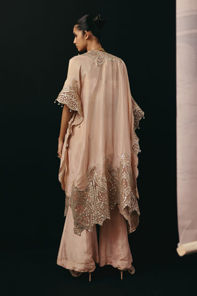 Twenty Nine Blush zari embroidered cape TWENAPR26D242910