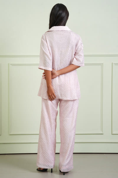 Twenty Nine Blush pink tie-up shirt TWENJUL26D149042