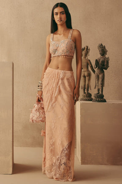 Blush embellished bandeau