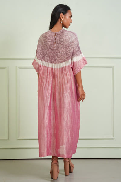 Twenty Nine Pink and lilac shibori tissue kurta TWENJUL26D149010