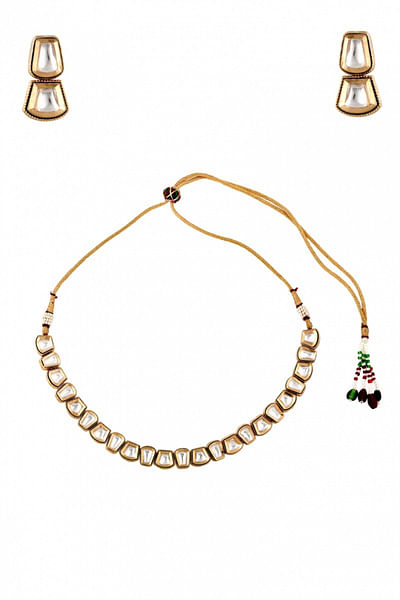 Studded choker necklace set