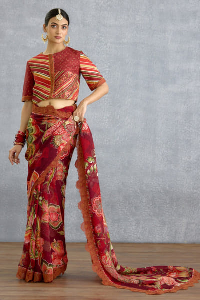 Maroon quilted jeni silk blouse