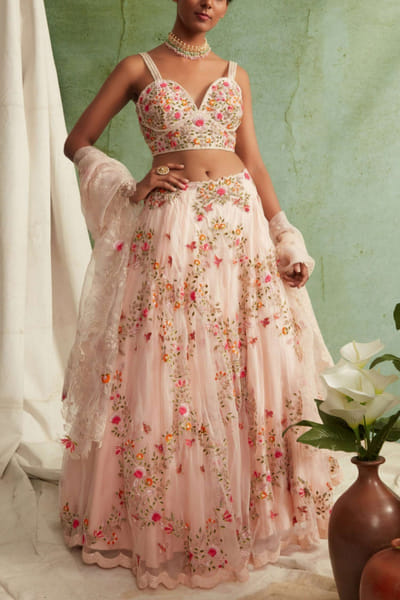 Blush pink lehenga set