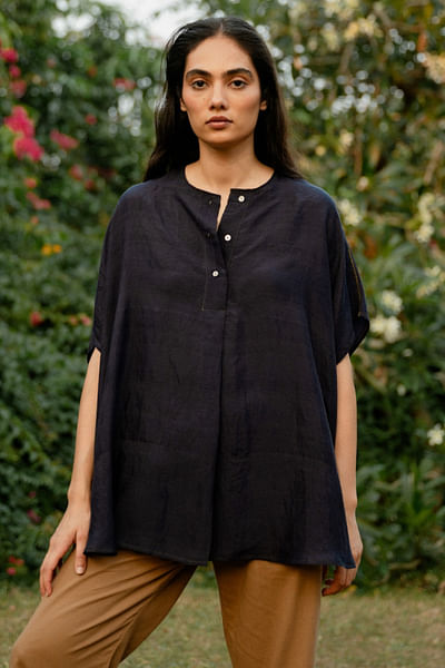 Jamun pleated top