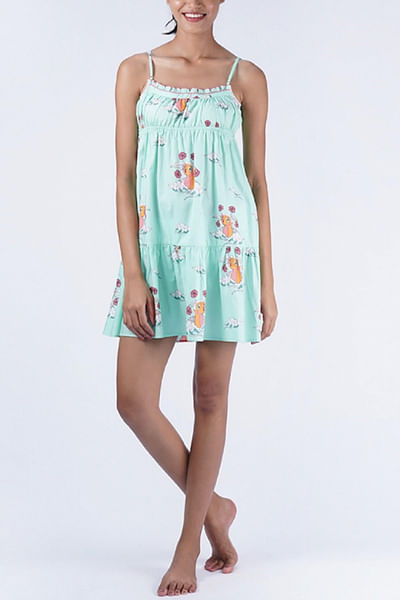 Blue printed camisole