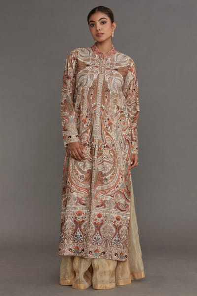 DAR-E-AAB Multicolour embroidered long kurta DAREMAY26D144651