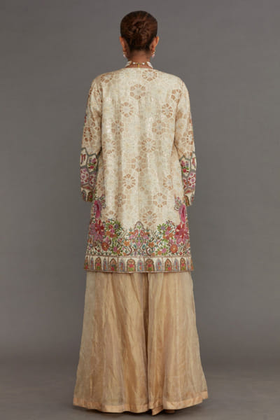 DAR-E-AAB Ivory embroidered kurta DAREMAY26D144652