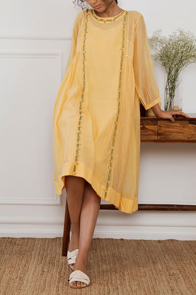Handwoven cotton silk dress