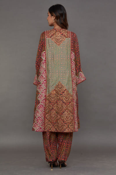 Debyani Pista green cotton silk kurta set DEBJAN26D136049