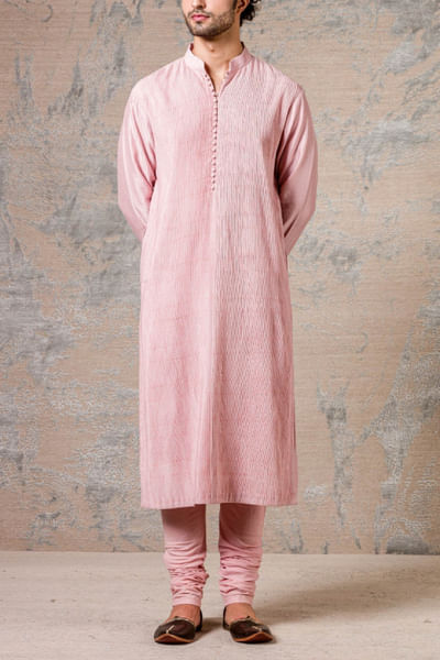 Blush chanderi kurta set