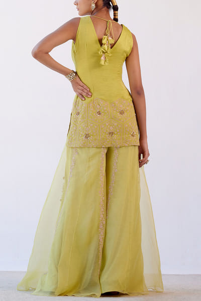 Devnaagri Lime green sharara set DEVOCT2219
