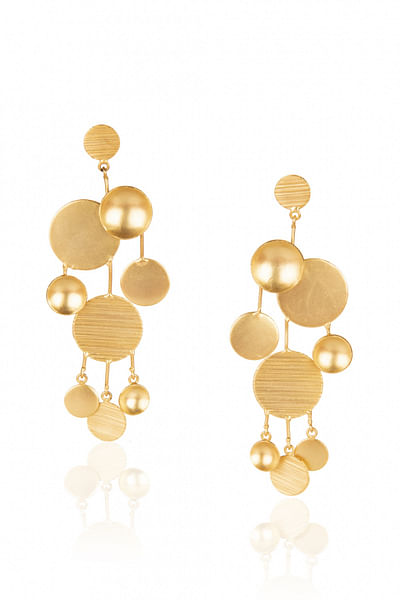 Gold plated chandelier earrings