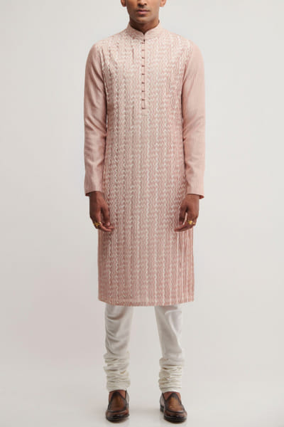 Sandrose cotton silk chanderi kurta set