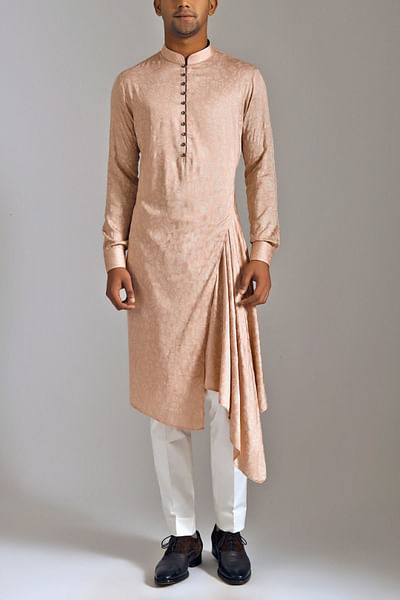 Pink printed kurta set