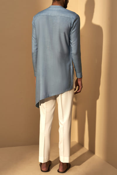 Dhruv Vaish Blue & ivory kurta set DHRDRP1210