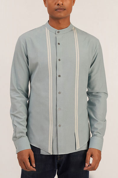 Powder blue handloom shirt