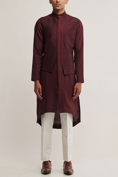 Old mauve kurta set