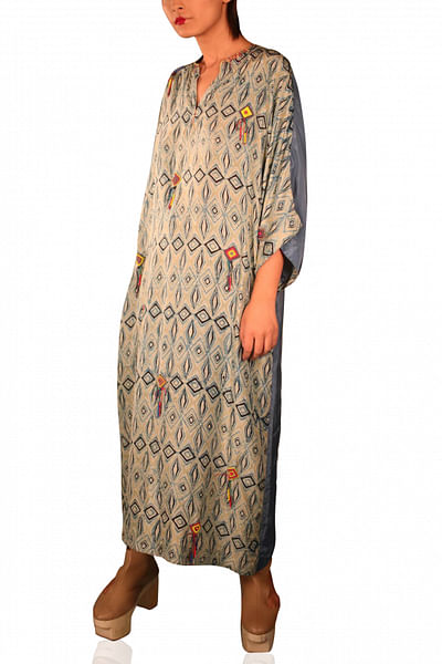 Printed kaftan maxi dress