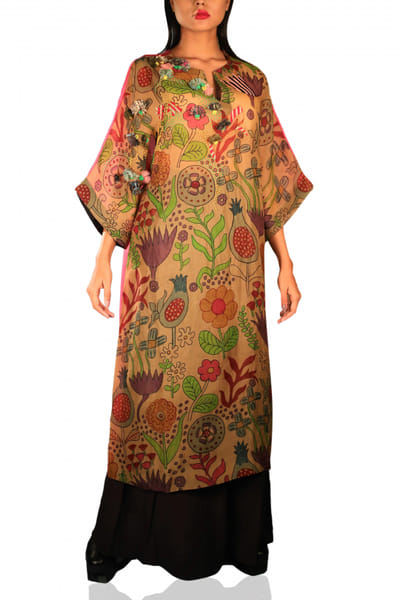 Floral printed maxi dress